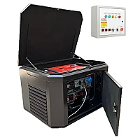 Генератор A-iPower A6000EAX в супертихом зимнем кожухе 1400SS RAL 8019 + блок автозапуска A-iPower 230В/400В 100А 8 ПИН